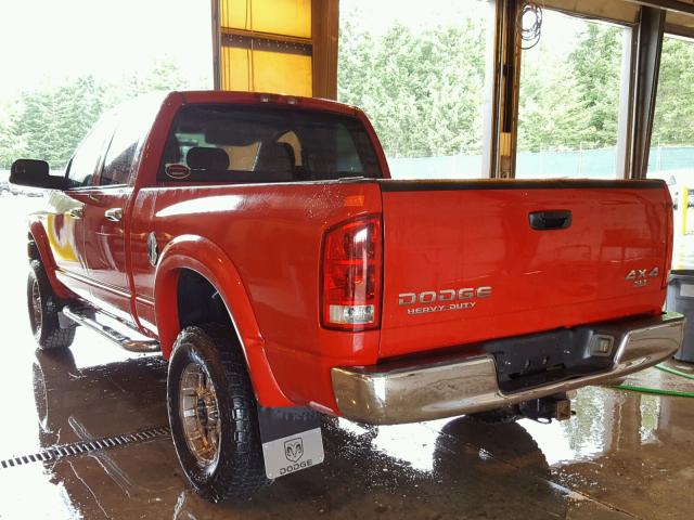 3D7KU28C44G252249 - 2004 DODGE RAM 2500 S RED photo 3