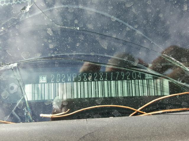 2G2WP582281179204 - 2008 PONTIAC GRAND PRIX RED photo 10