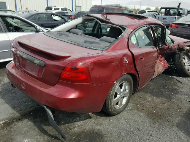 2G2WP582281179204 - 2008 PONTIAC GRAND PRIX RED photo 4