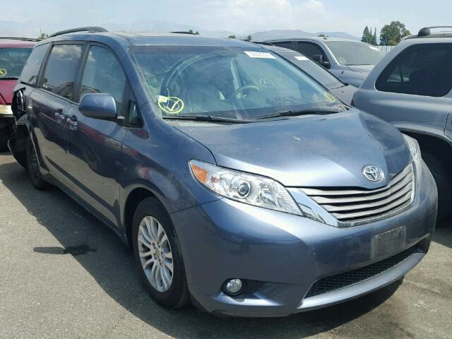 5TDYK3DC9ES519278 - 2014 TOYOTA SIENNA BLUE photo 1