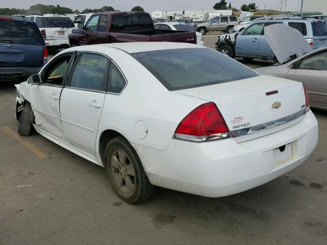 2G1WF5EK0B1126052 - 2011 CHEVROLET IMPALA LS WHITE photo 3