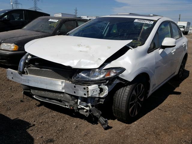 19XFB2F91DE002701 - 2013 HONDA CIVIC EXL WHITE photo 2
