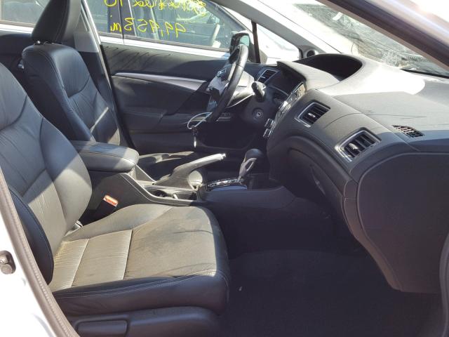 19XFB2F91DE002701 - 2013 HONDA CIVIC EXL WHITE photo 5