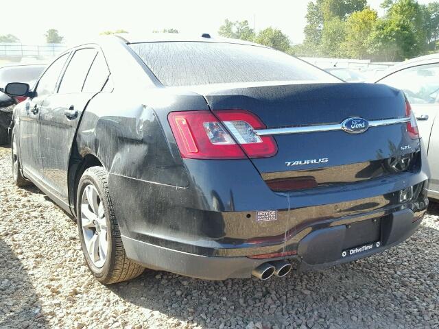 1FAHP2EW7AG157823 - 2010 FORD TAURUS SEL BLACK photo 3