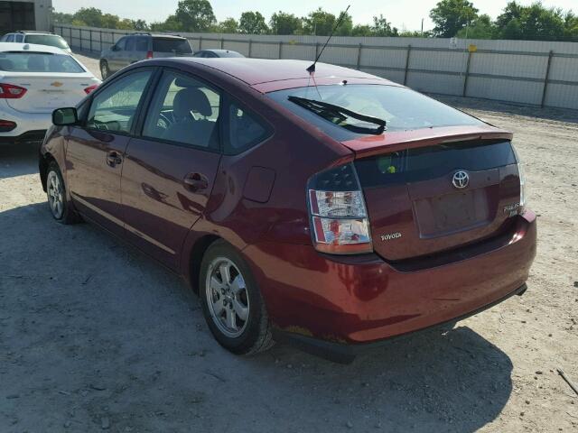 JTDKB20U340075699 - 2004 TOYOTA PRIUS MAROON photo 3