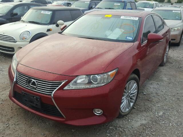 JTHBK1GG2E2142663 - 2014 LEXUS ES RED photo 2