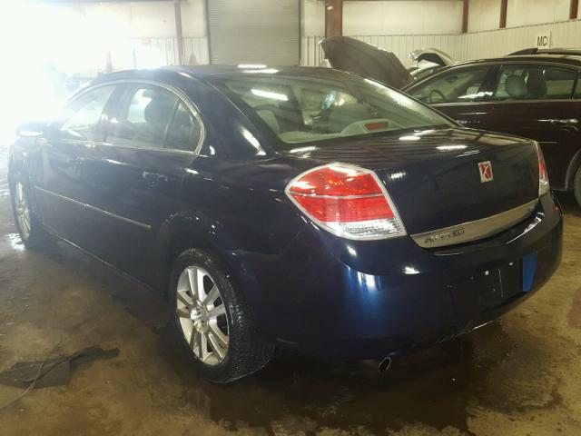 1G8ZS57NX8F217090 - 2008 SATURN AURA XE BLUE photo 3