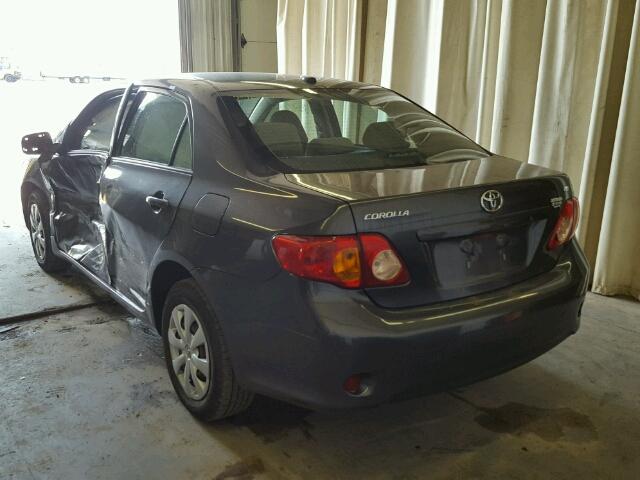 1NXBU40E29Z086431 - 2009 TOYOTA COROLLA GRAY photo 3