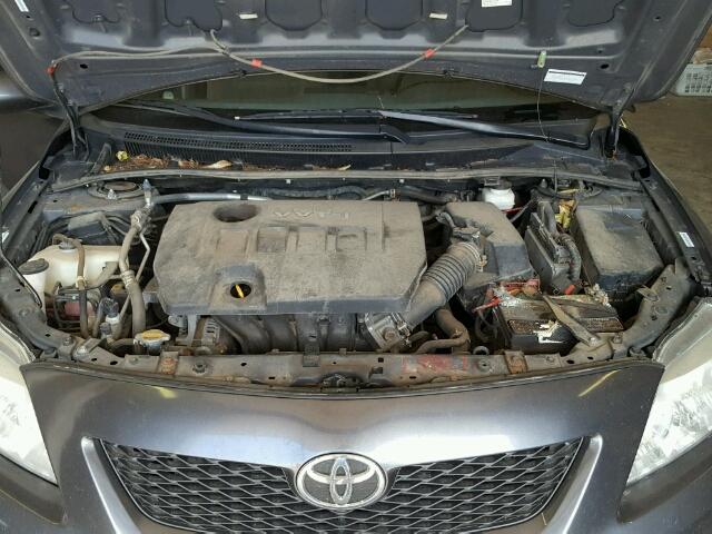 1NXBU40E29Z086431 - 2009 TOYOTA COROLLA GRAY photo 7