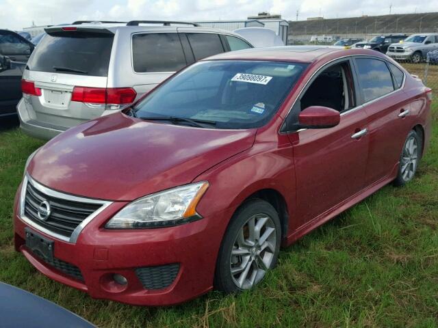 3N1AB7AP8DL774351 - 2013 NISSAN SENTRA BURGUNDY photo 2