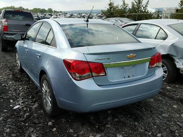 1G1PK5S97B7191050 - 2011 CHEVROLET CRUZE ECO BLUE photo 3