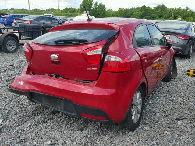 KNADN5A32D6235959 - 2013 KIA RIO EX RED photo 4