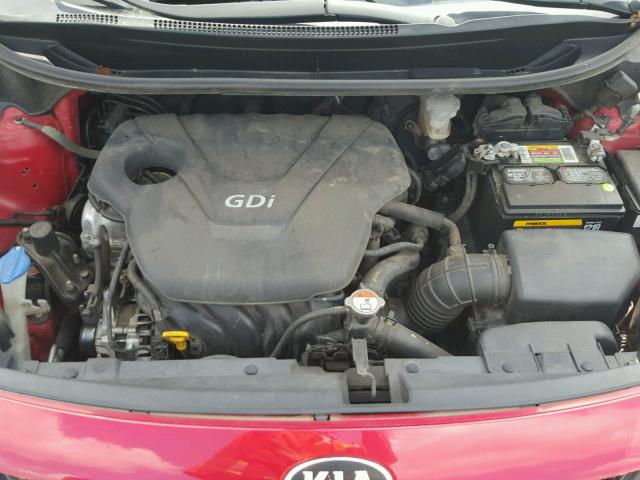 KNADN5A32D6235959 - 2013 KIA RIO EX RED photo 7