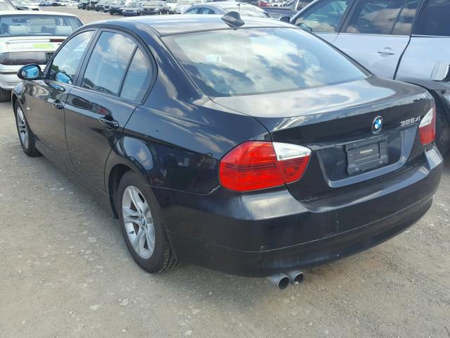 WBAVC93558K036918 - 2008 BMW 328 XI BLACK photo 3