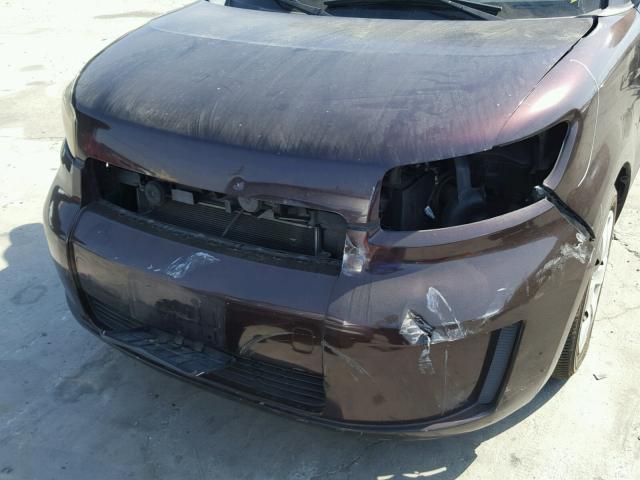 JTLKE50E181050564 - 2008 TOYOTA SCION XB ბურგუნდია ფოტო 9