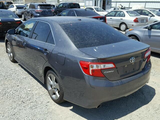 4T1BK1FK2CU005968 - 2012 TOYOTA CAMRY SE CHARCOAL photo 3