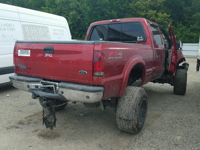 1FTSW31P23ED08881 - 2003 FORD F350 SRW S RED photo 4