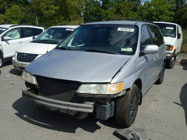 2HKRL18052H569635 - 2002 HONDA ODYSSEY EX GRAY photo 2