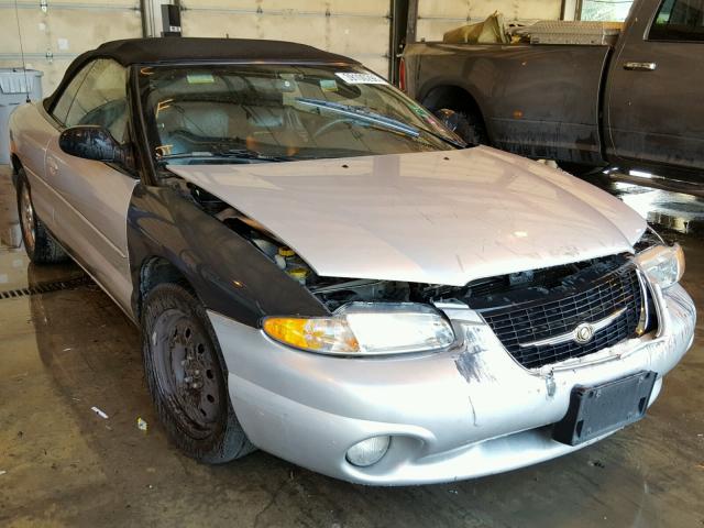 3C3EL55H9YT247383 - 2000 CHRYSLER SEBRING JX SILVER photo 1