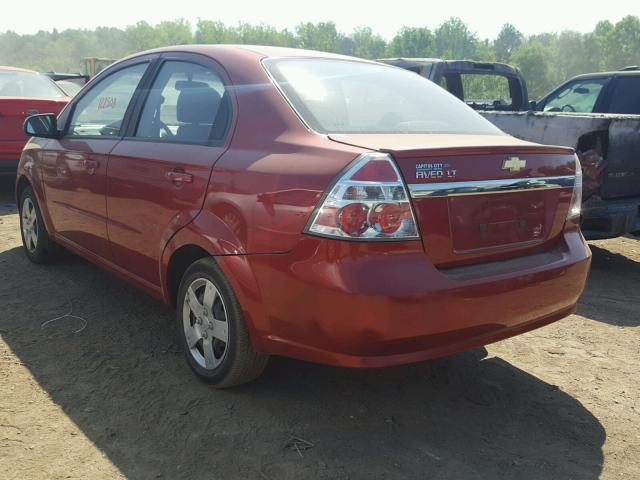 KL1TD5DE4BB192901 - 2011 CHEVROLET AVEO LS RED photo 3