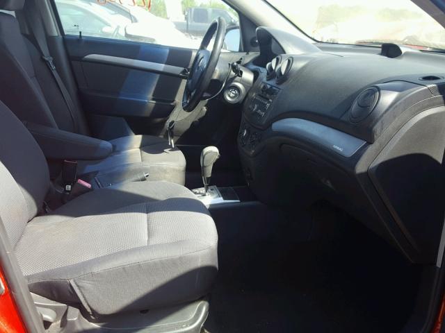 KL1TD5DE4BB192901 - 2011 CHEVROLET AVEO LS RED photo 5