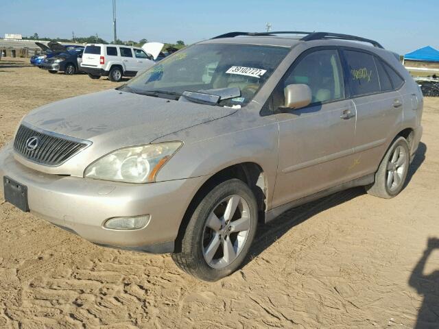 2T2GK31U27C020709 - 2007 LEXUS RX 350 GOLD photo 2