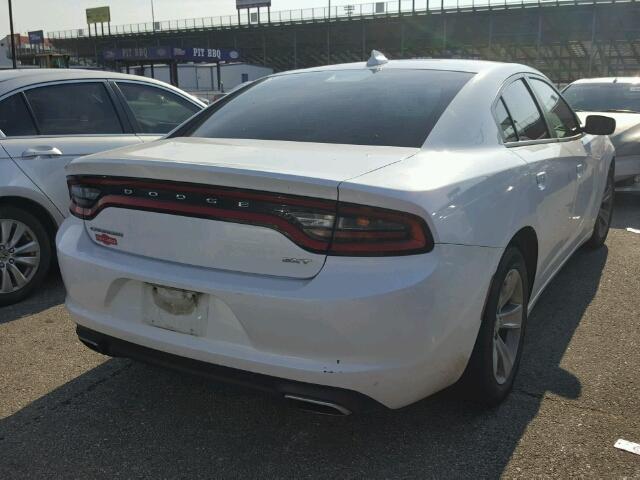 2C3CDXHG9FH805693 - 2015 DODGE CHARGER SX WHITE photo 4