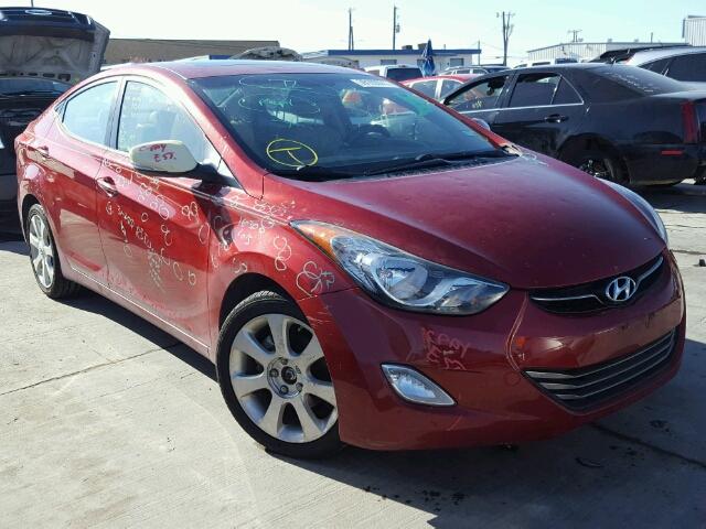 KMHDH4AE9BU117580 - 2011 HYUNDAI ELANTRA RED photo 1