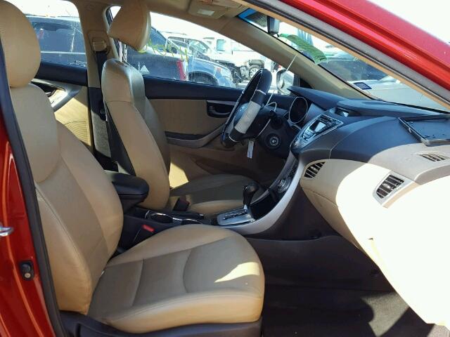 KMHDH4AE9BU117580 - 2011 HYUNDAI ELANTRA RED photo 5