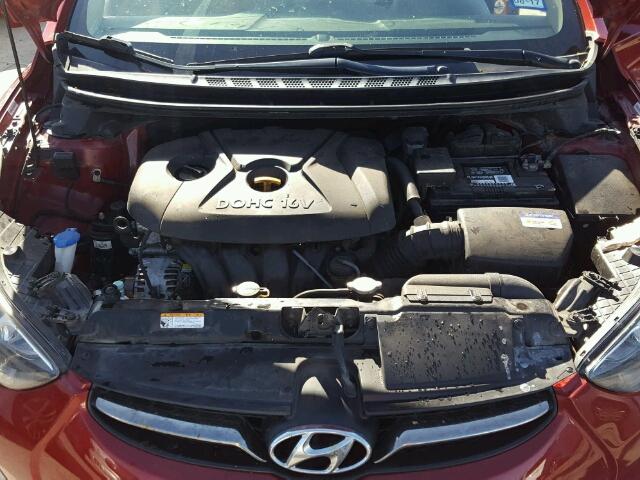 KMHDH4AE9BU117580 - 2011 HYUNDAI ELANTRA RED photo 7