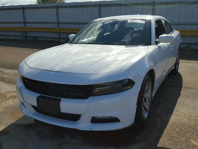 2C3CDXHG7FH824419 - 2015 DODGE CHARGER WHITE photo 2