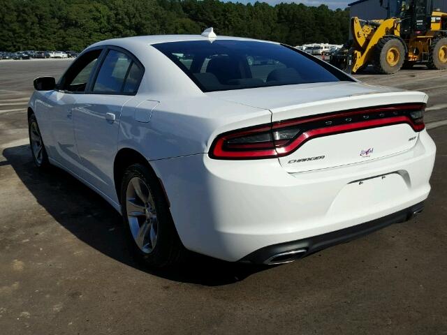 2C3CDXHG7FH824419 - 2015 DODGE CHARGER WHITE photo 3