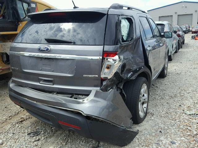 1FM5K7F83EGB64214 - 2014 FORD EXPLORER L GRAY photo 4