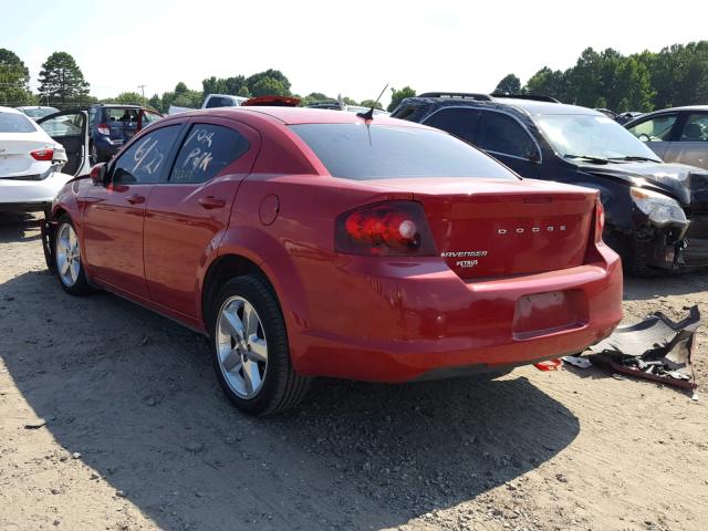 1B3BD2FB6BN585367 - 2011 DODGE AVENGER LU RED photo 3