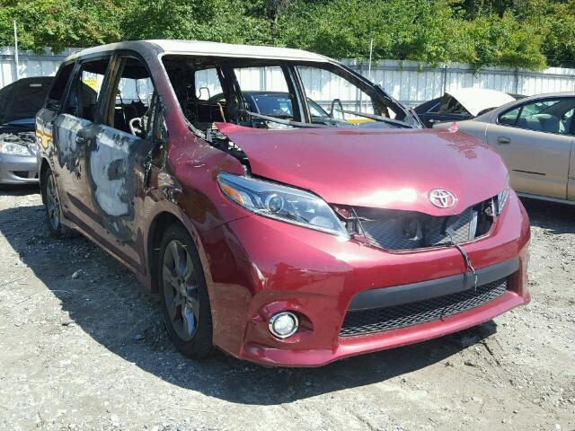 5TDXK3DC3GS738817 - 2016 TOYOTA SIENNA SE BURN photo 1