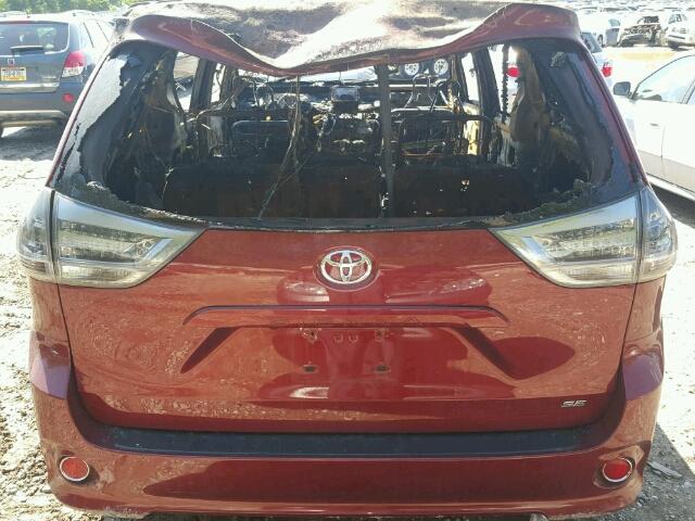 5TDXK3DC3GS738817 - 2016 TOYOTA SIENNA SE BURN photo 9