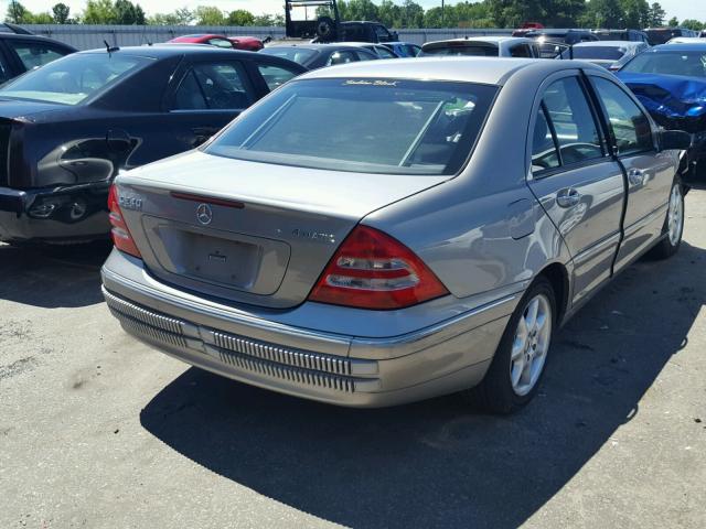 WDBRF81J44F519744 - 2004 MERCEDES-BENZ C 240 4MAT BEIGE photo 4