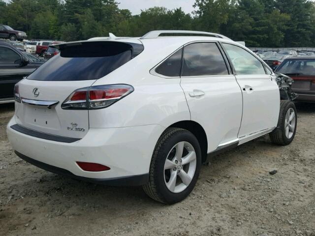 2T2BK1BA2DC202442 - 2013 LEXUS RX 350 WHITE photo 4