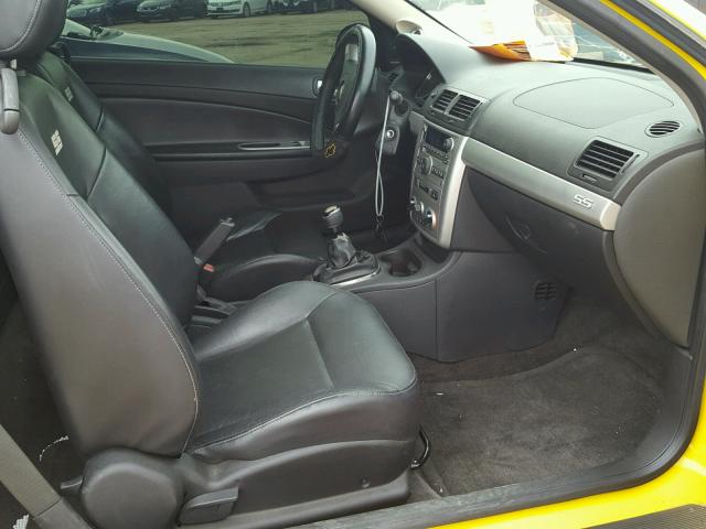 1G1AP15P377175042 - 2007 CHEVROLET COBALT SS YELLOW photo 5