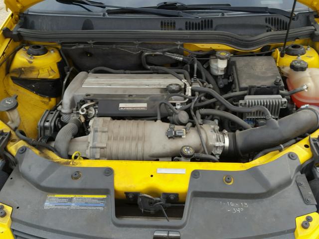 1G1AP15P377175042 - 2007 CHEVROLET COBALT SS YELLOW photo 7