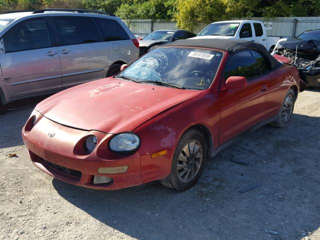 JT5FG02T5X0054204 - 1999 TOYOTA CELICA GT RED photo 2