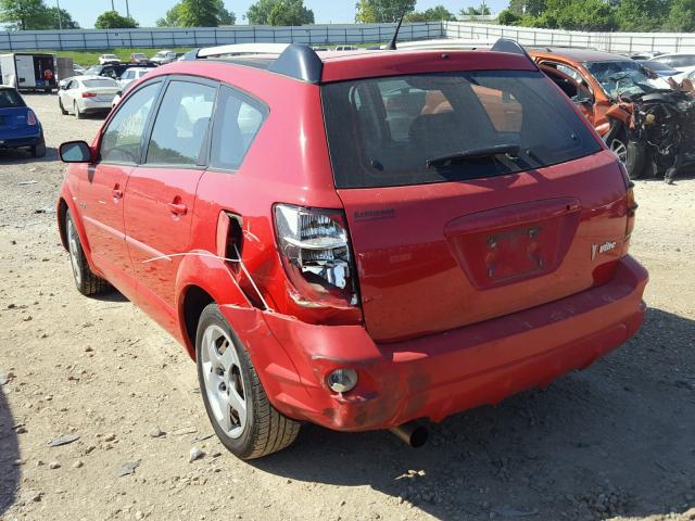 5Y2SL63865Z448444 - 2005 PONTIAC VIBE RED photo 3