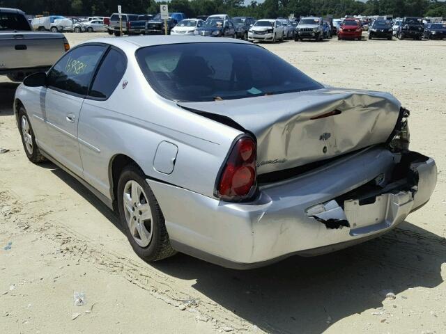 2G1WW12E619181760 - 2001 CHEVROLET MONTE CARL ვერცხლისფერი ფოტო 3