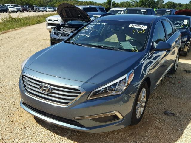 5NPE24AF0FH223743 - 2015 HYUNDAI SONATA TEAL photo 2