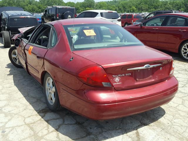 1FAFP55223A229474 - 2003 FORD TAURUS SES MAROON photo 3