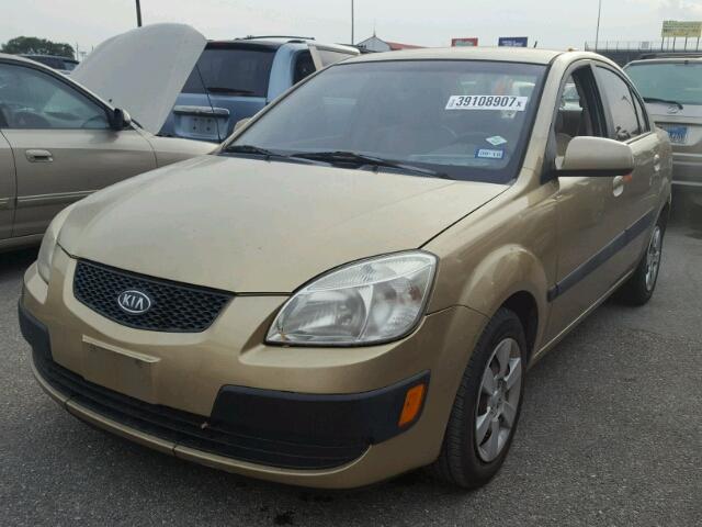 KNADE123576259278 - 2007 KIA RIO BASE GOLD photo 2