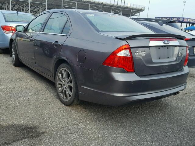 3FAHP0JA1AR342683 - 2010 FORD FUSION SEL GRAY photo 3