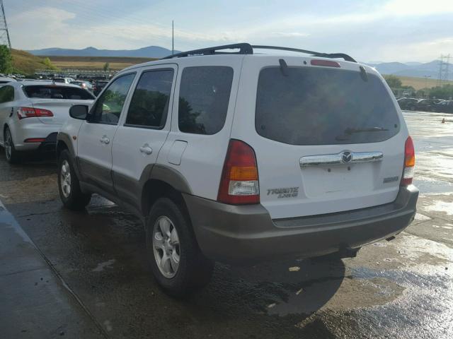 4F2YU08132KM48020 - 2002 MAZDA TRIBUTE LX WHITE photo 3