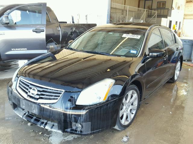 1N4BA41EX8C805625 - 2008 NISSAN MAXIMA SE BLACK photo 2