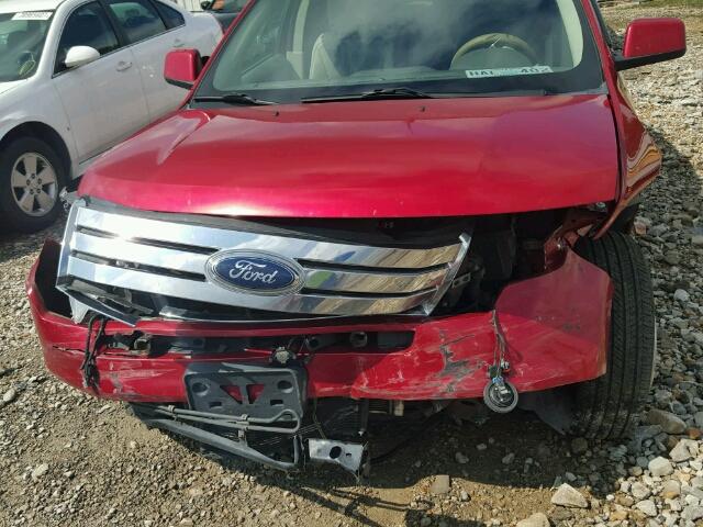 2FMDK3KC0ABA87155 - 2010 FORD EDGE RED photo 7